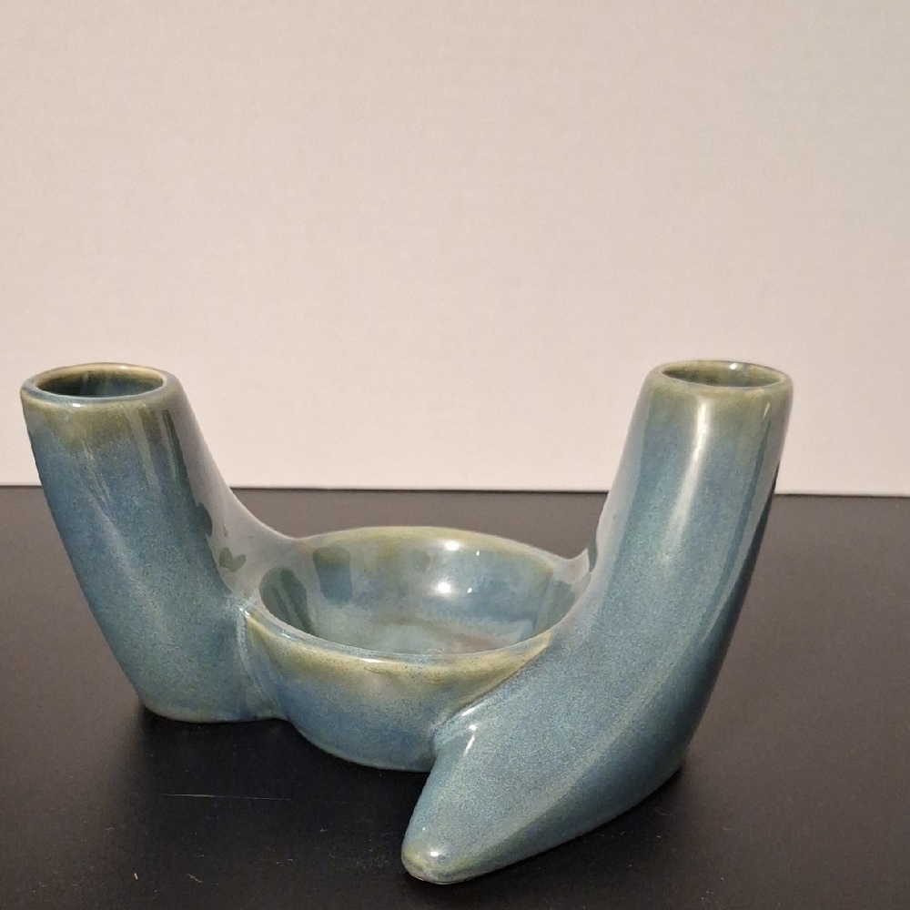 Artistic Blue-Green Ceramic Vase